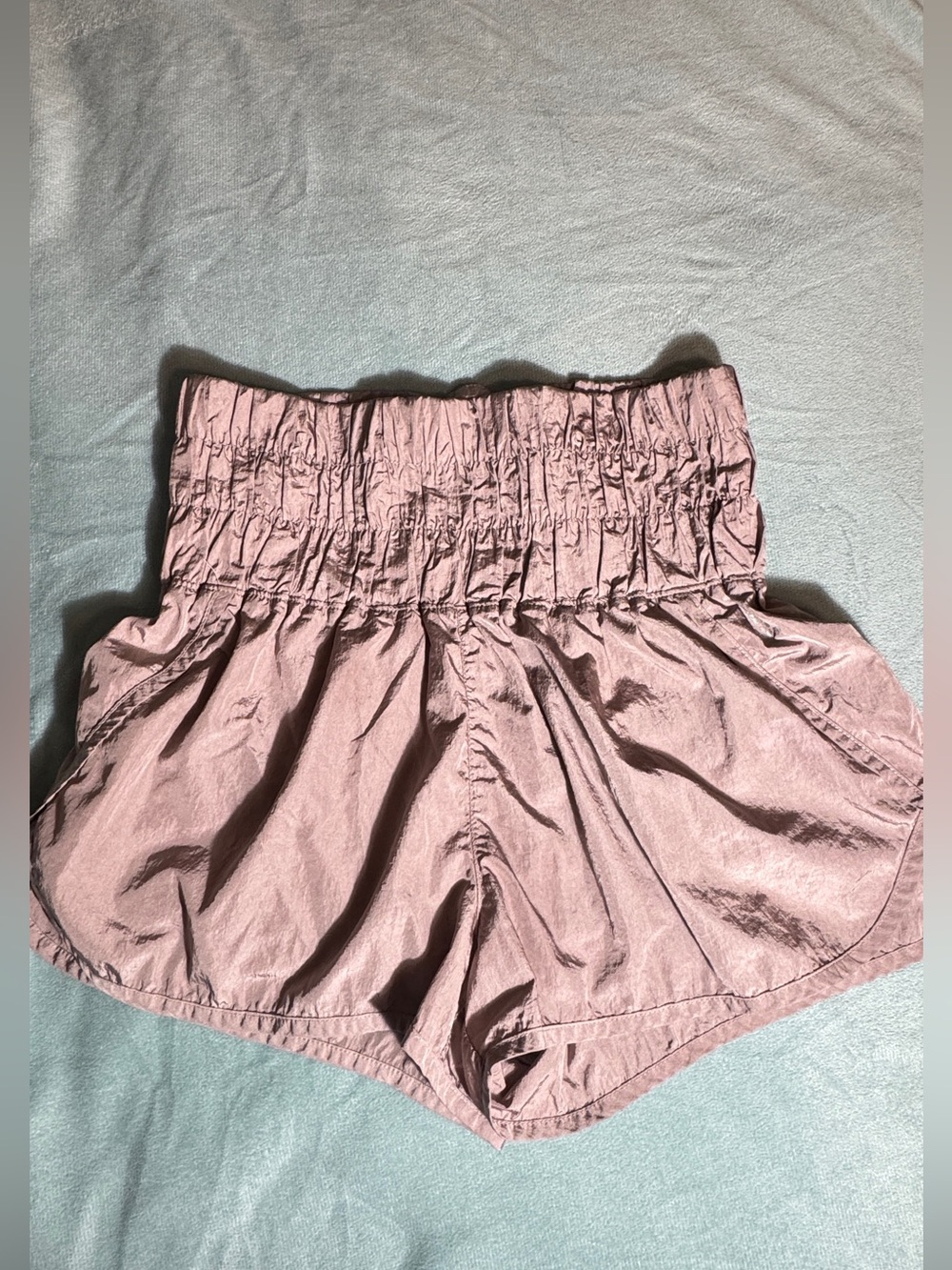 FP Movement by Free People Pink Smocked Waist Athletic Shorts